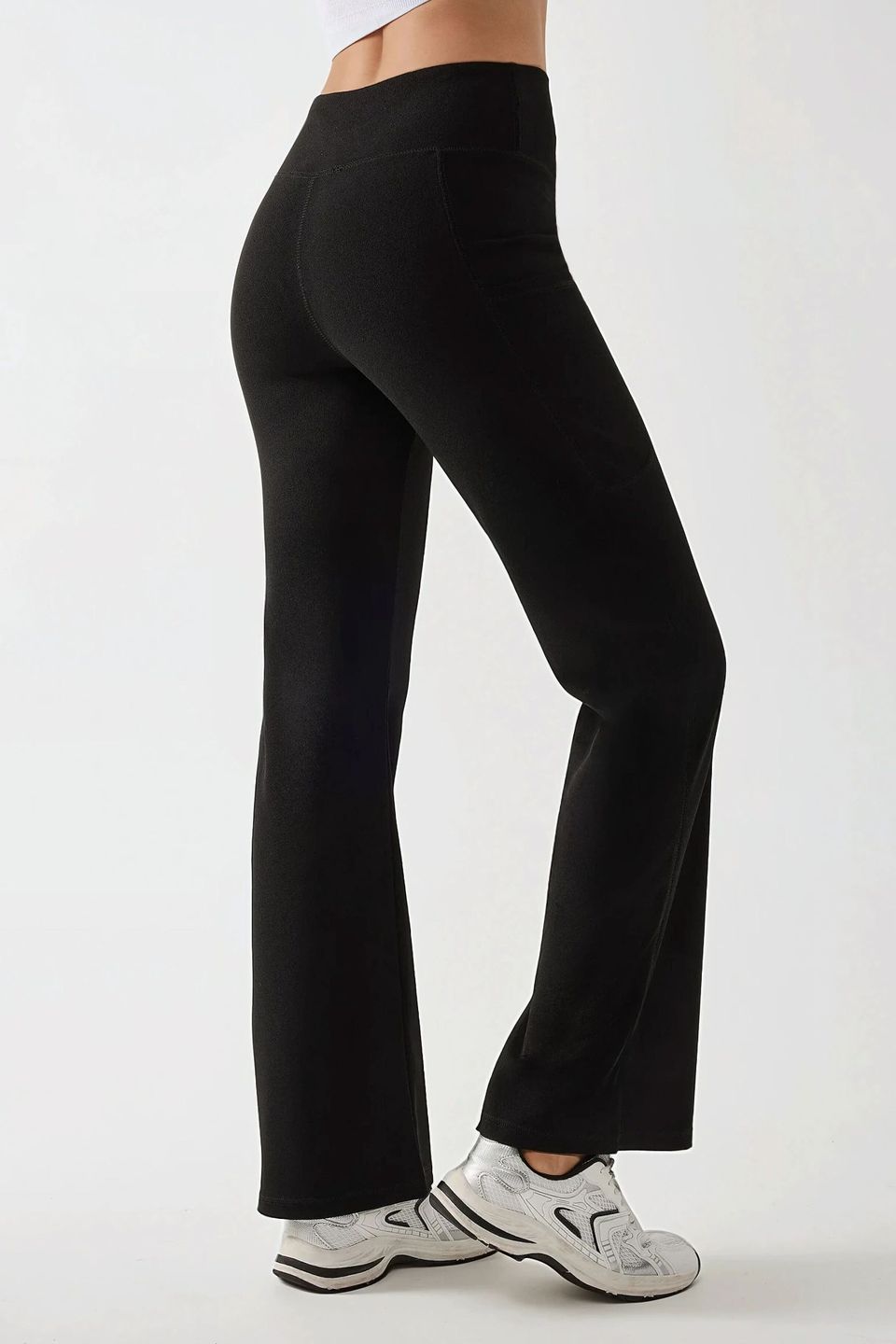 High Waist Wide Leg Crepe Pants