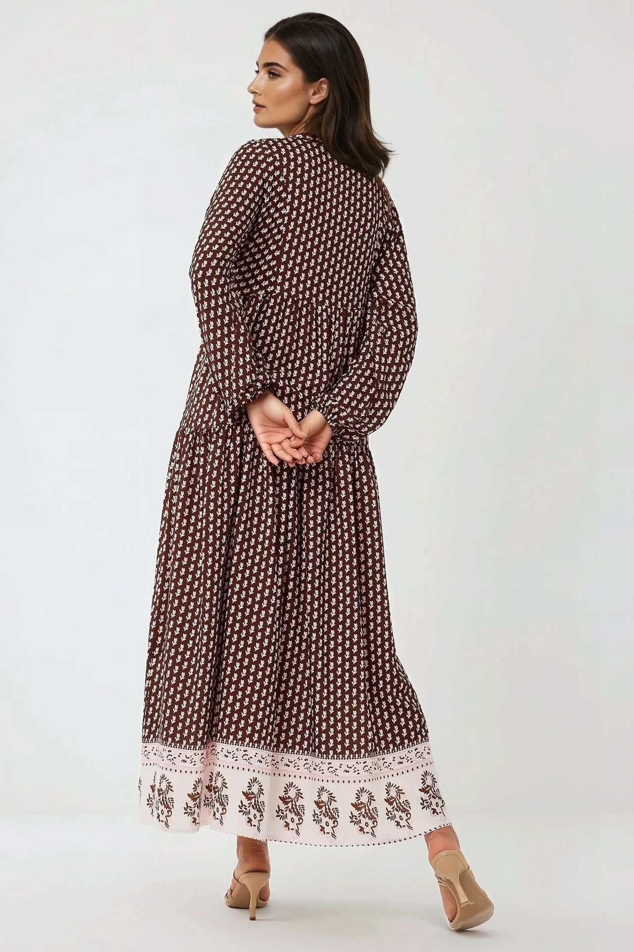 Printed V-Neck Maxi Dress 5