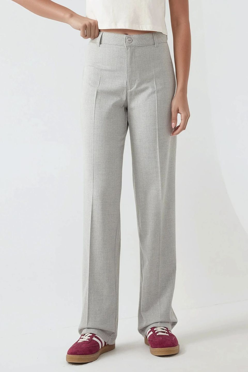 High Waist Straight Leg Pants