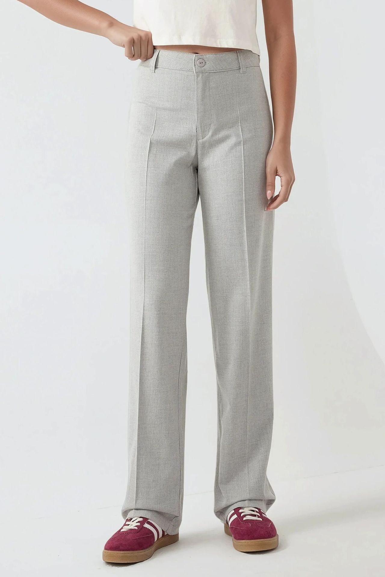 High Waist Straight Leg Pants
