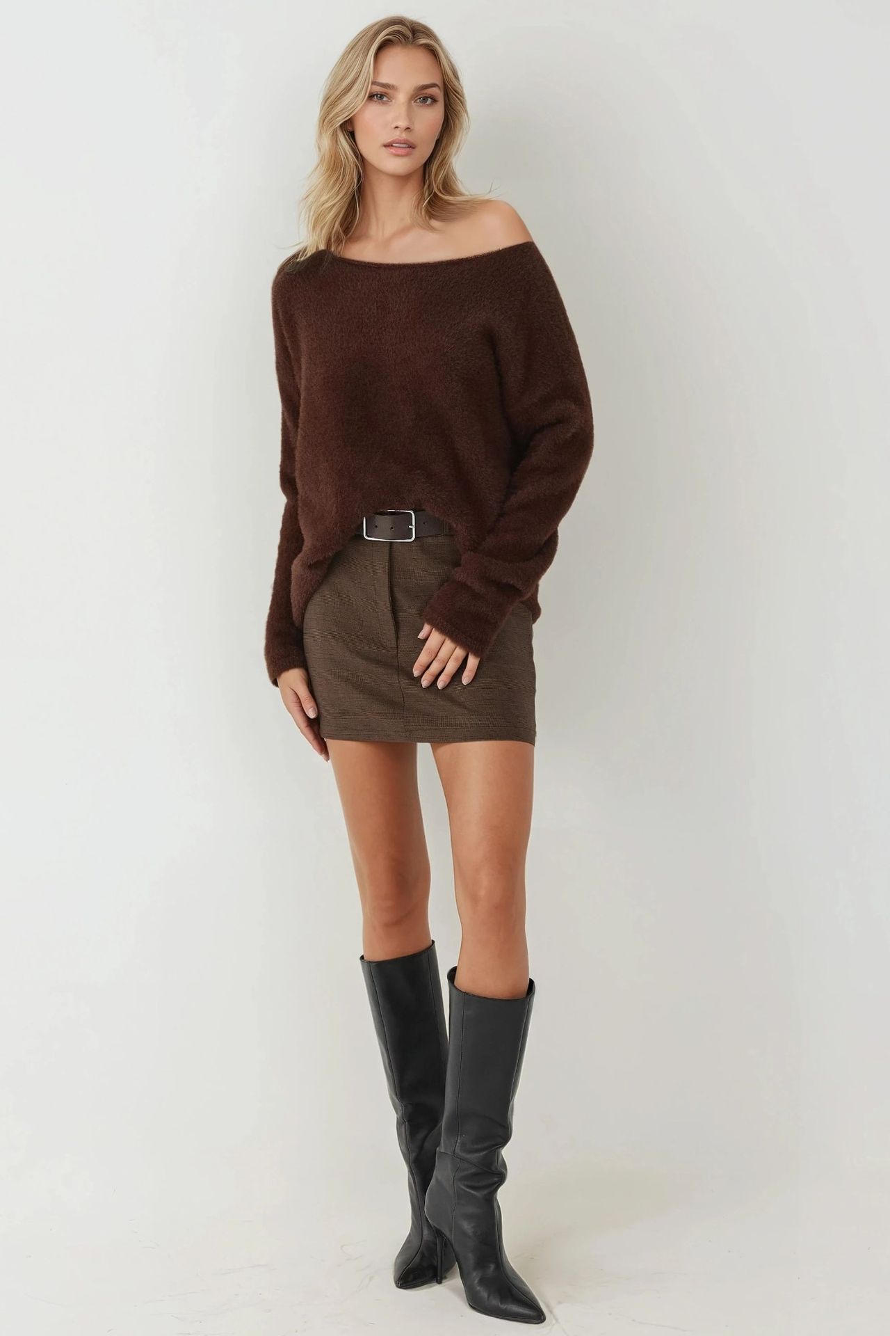 Boat Neck Relaxed Fit Jumper 6