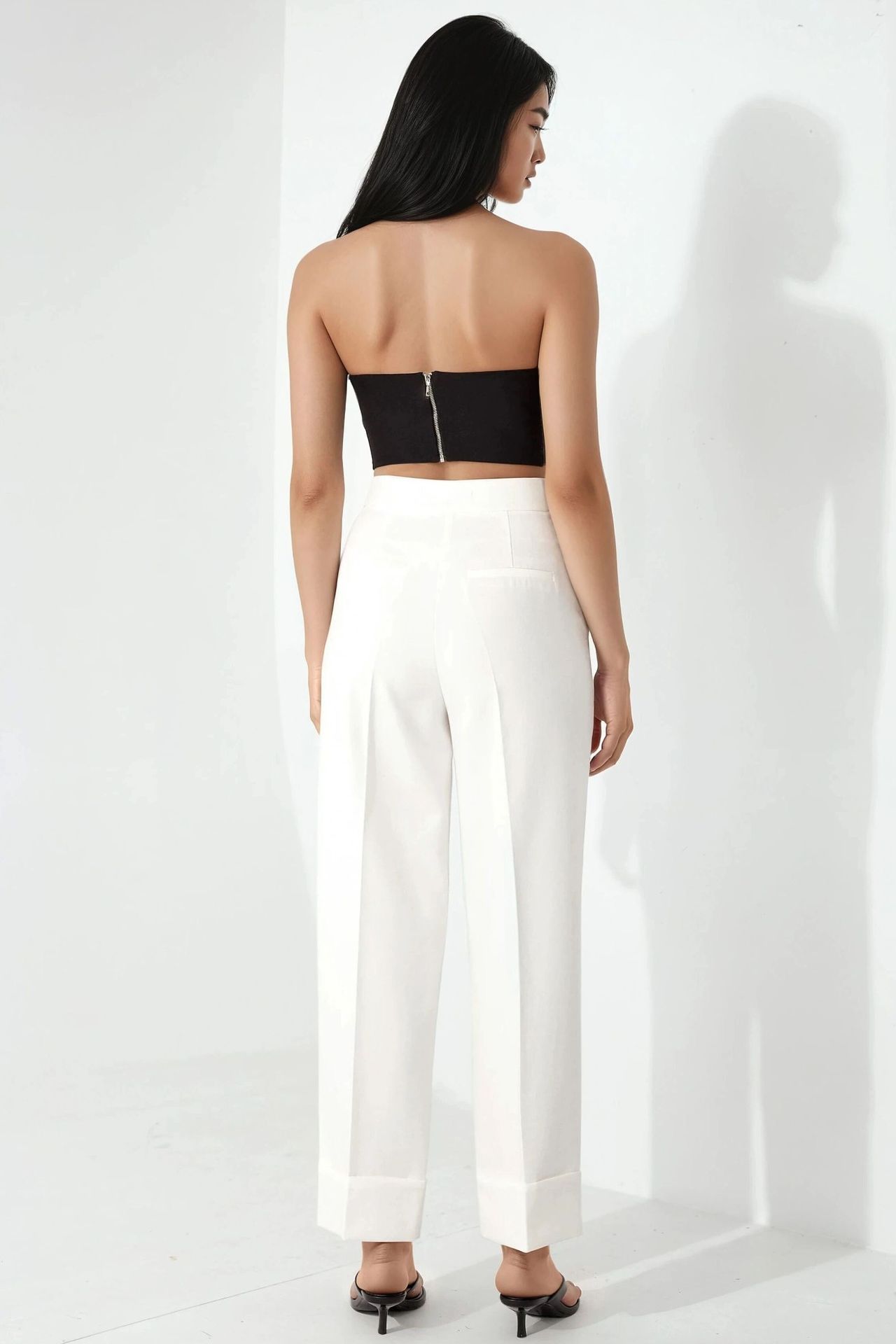 Exclusive Tailored Double Hem Carrot Pants