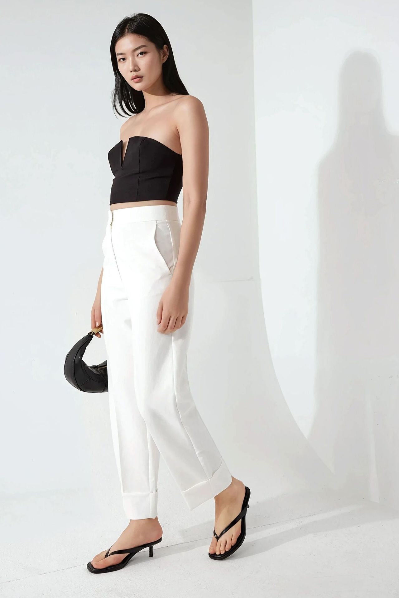 Exclusive Tailored Double Hem Carrot Pants