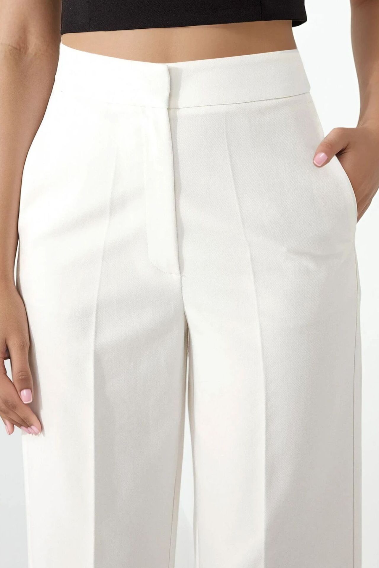 Exclusive Tailored Double Hem Carrot Pants