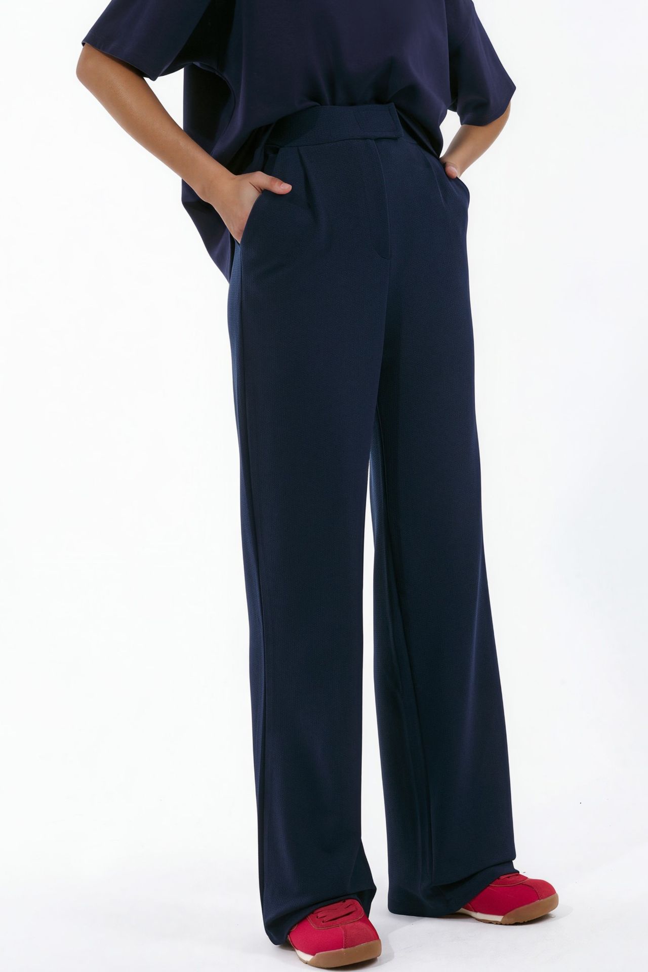 Women's Stretch Palazzo Pants with Velcro Closure 1