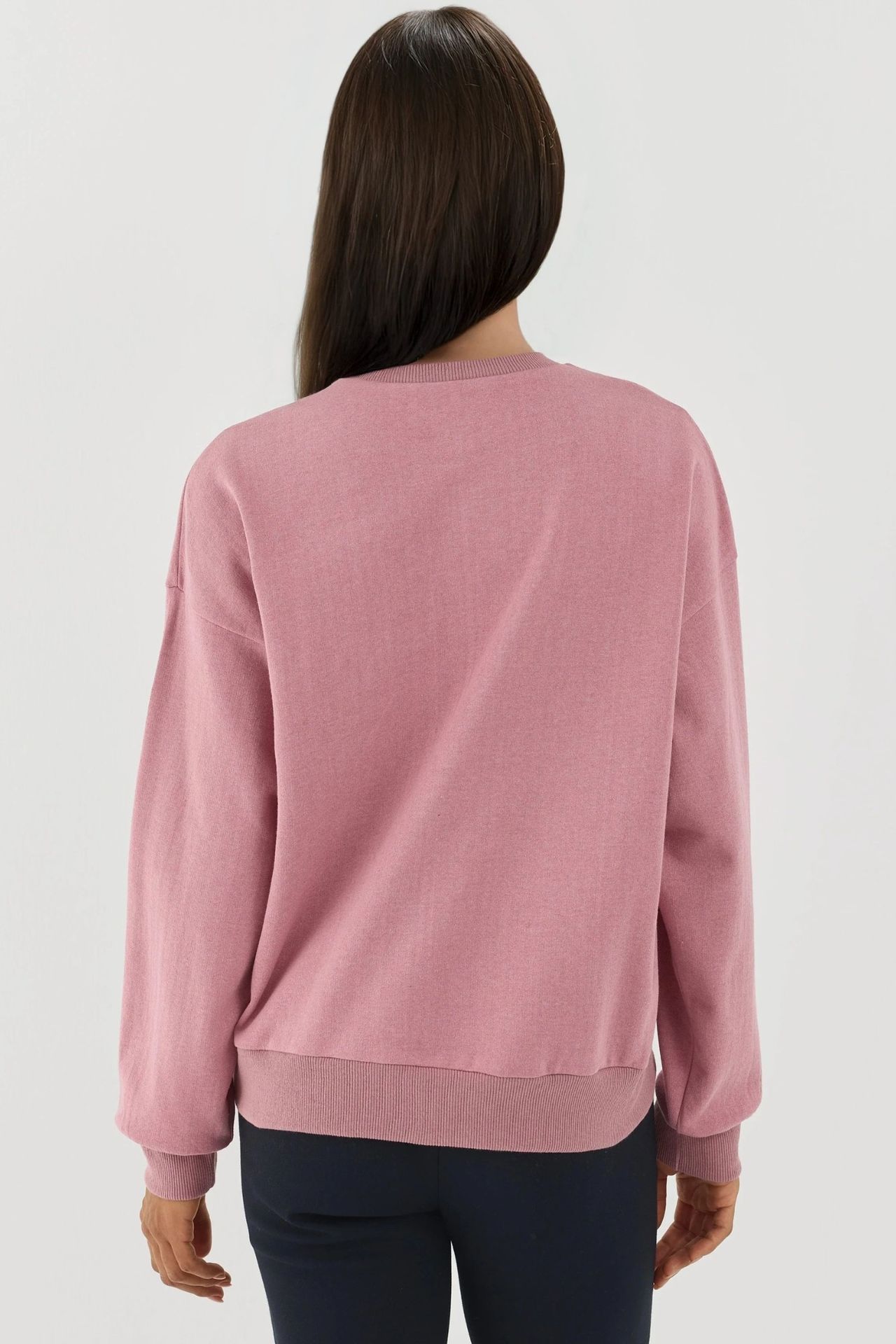 Printed Crew Neck Raised Sweatshirt 4
