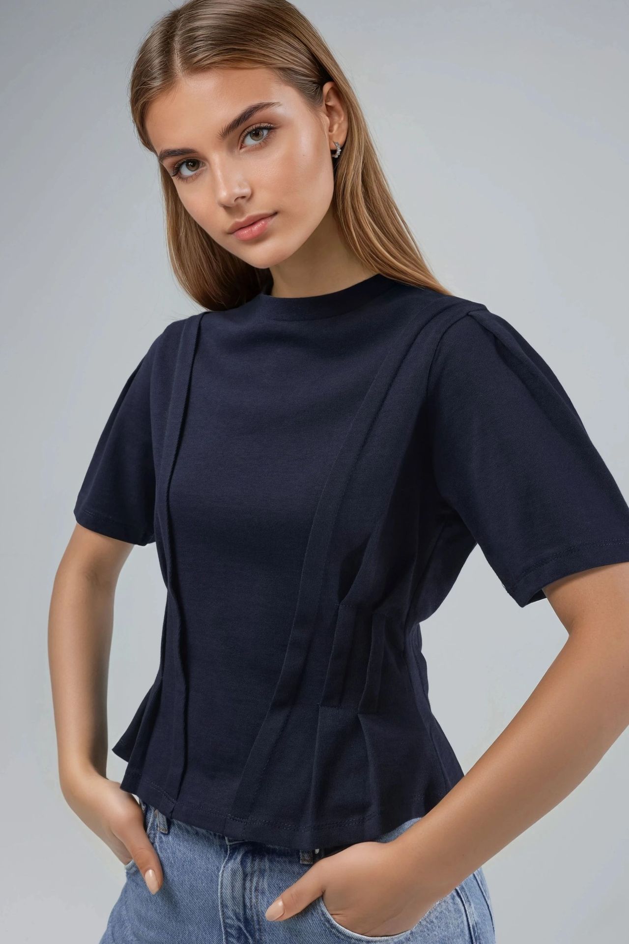 Fitted Crew Neck T-Shirt 1