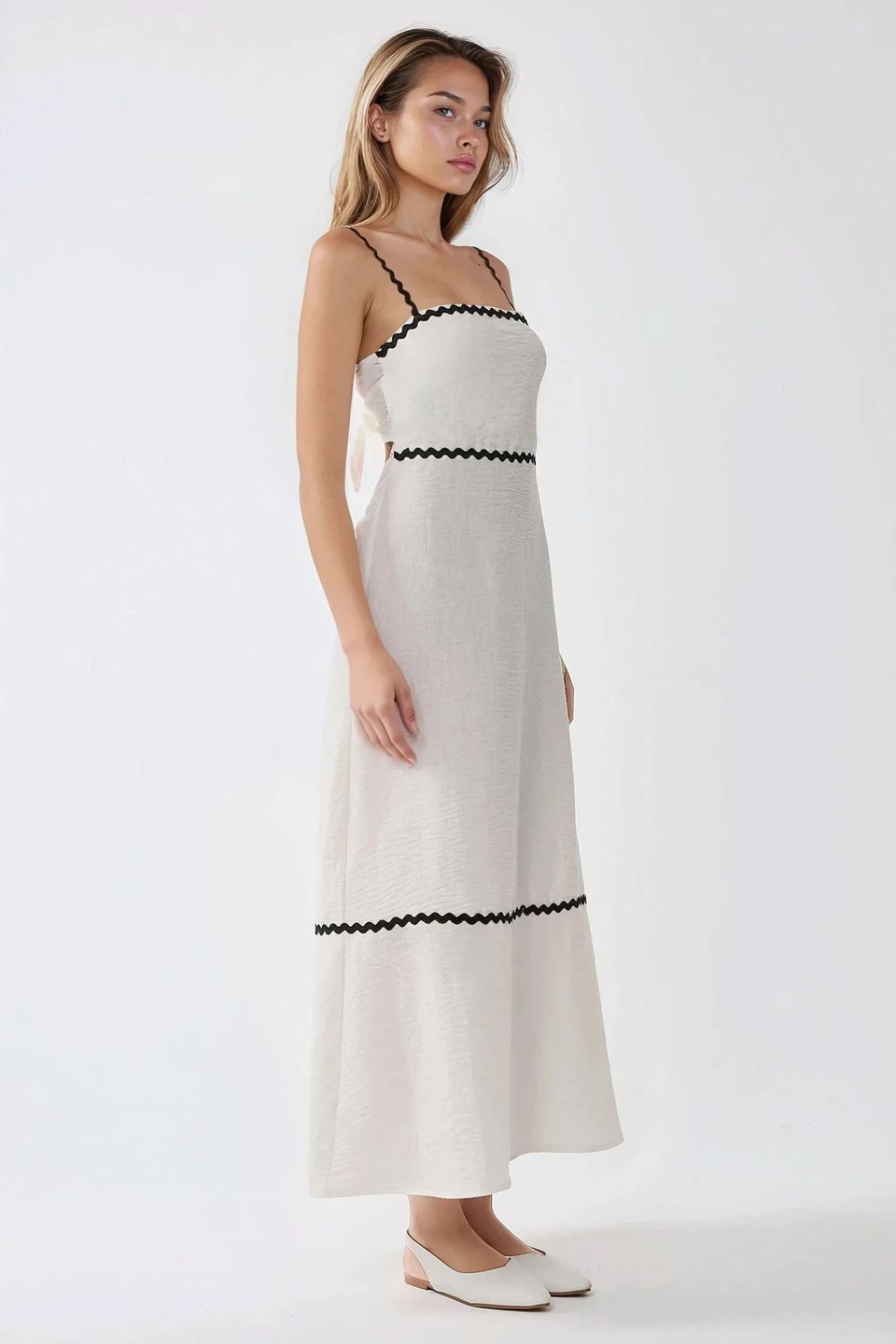 Square Collar Maxi Dress
