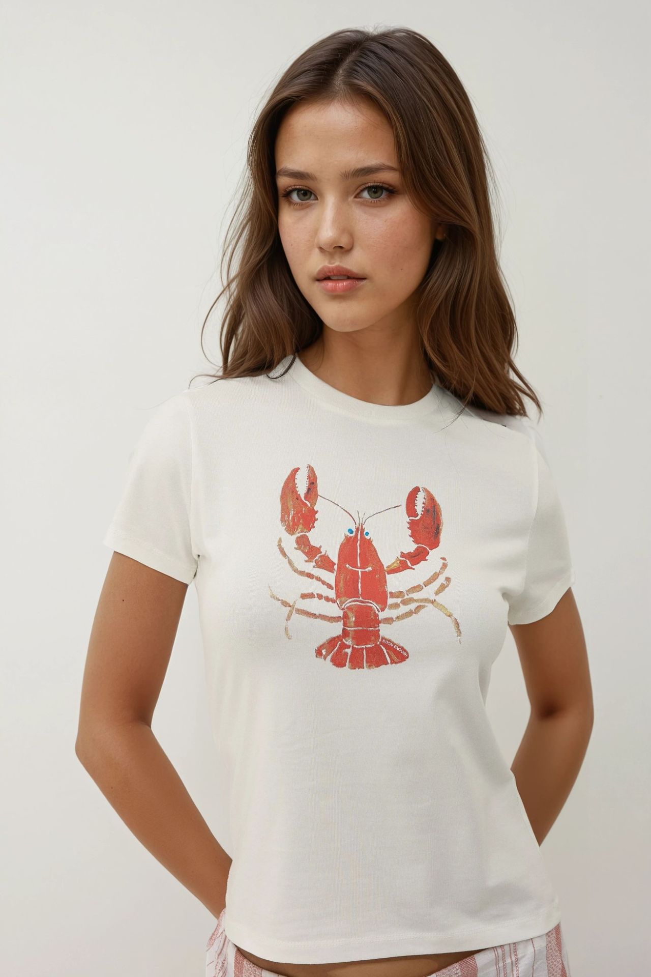 Crew Neck Printed Baby Tee