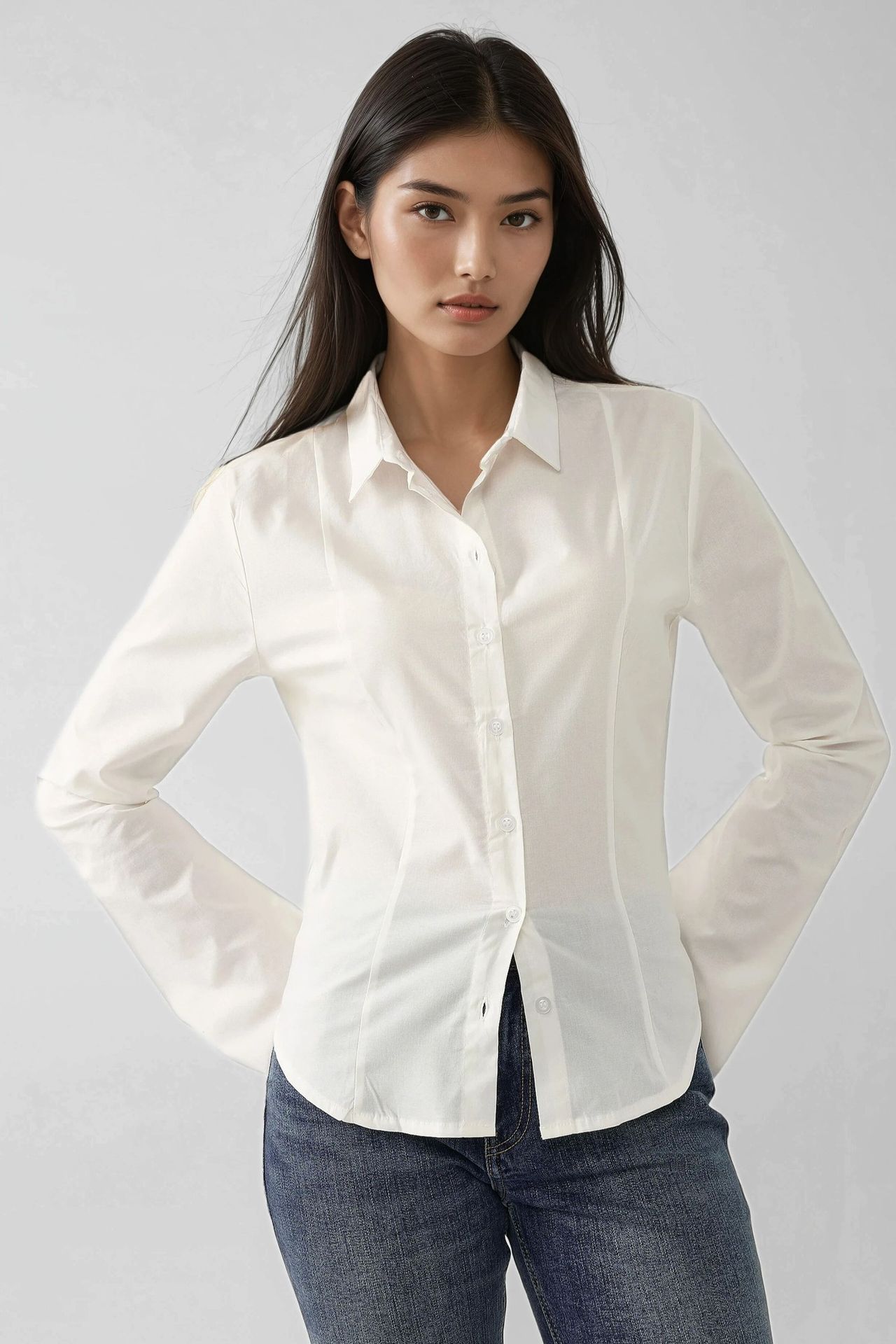 Fitted Long Sleeve Shirt 