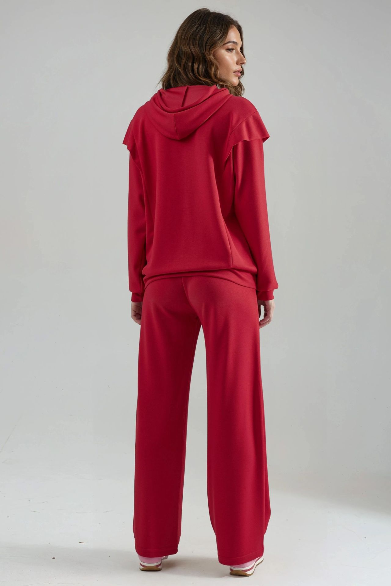 Modal Touch Embroidered Hooded Two-Piece Set Bersan Collection 3
