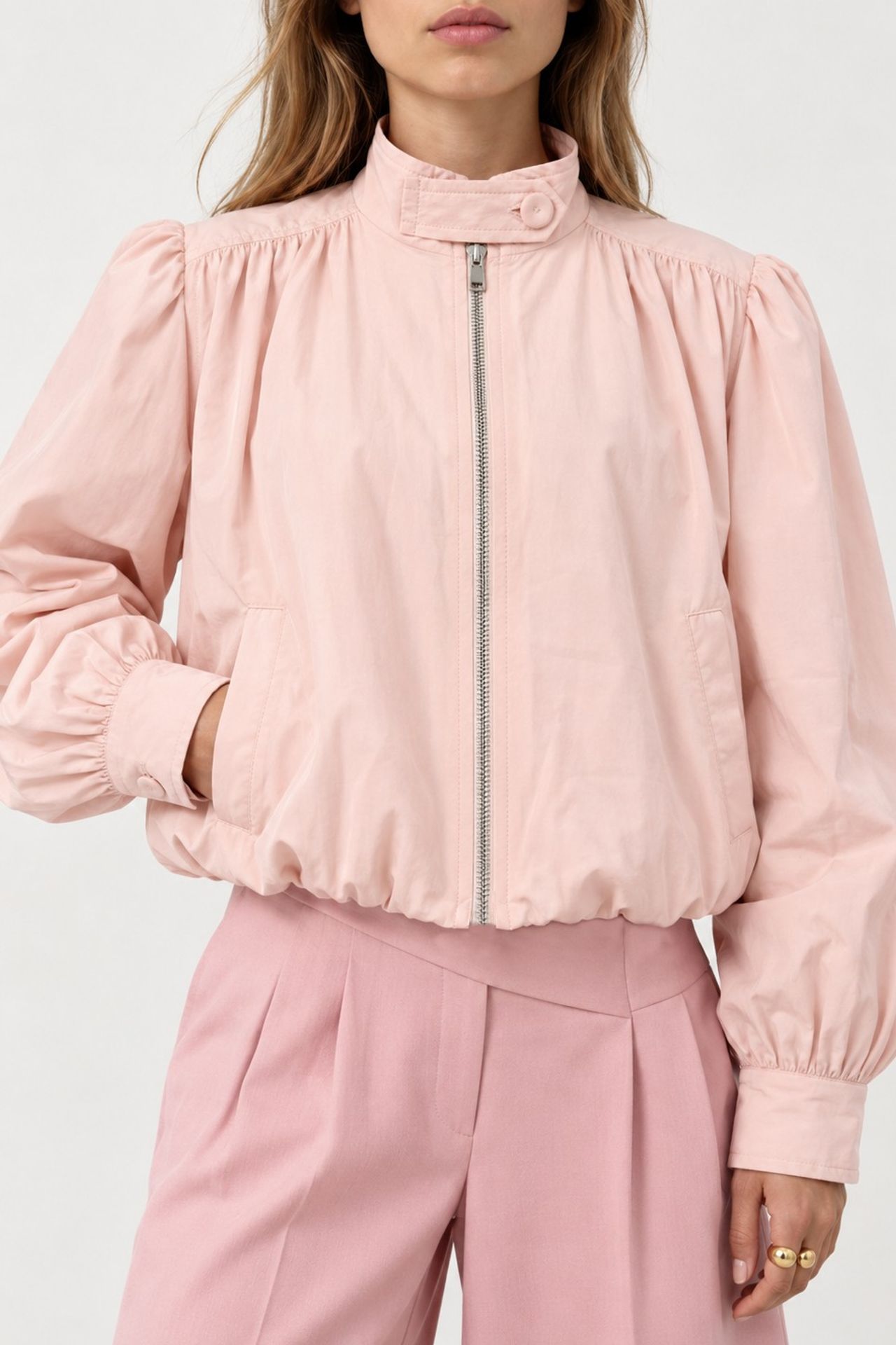 Balloon Sleeve Trench Coat 5