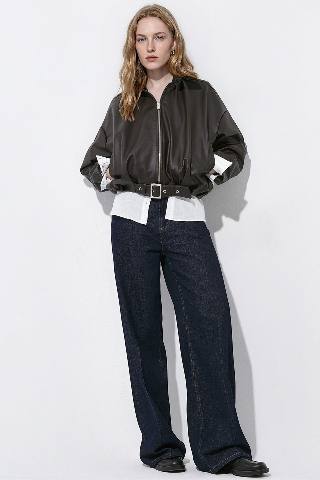 Faux Leather Bomber Jacket 3