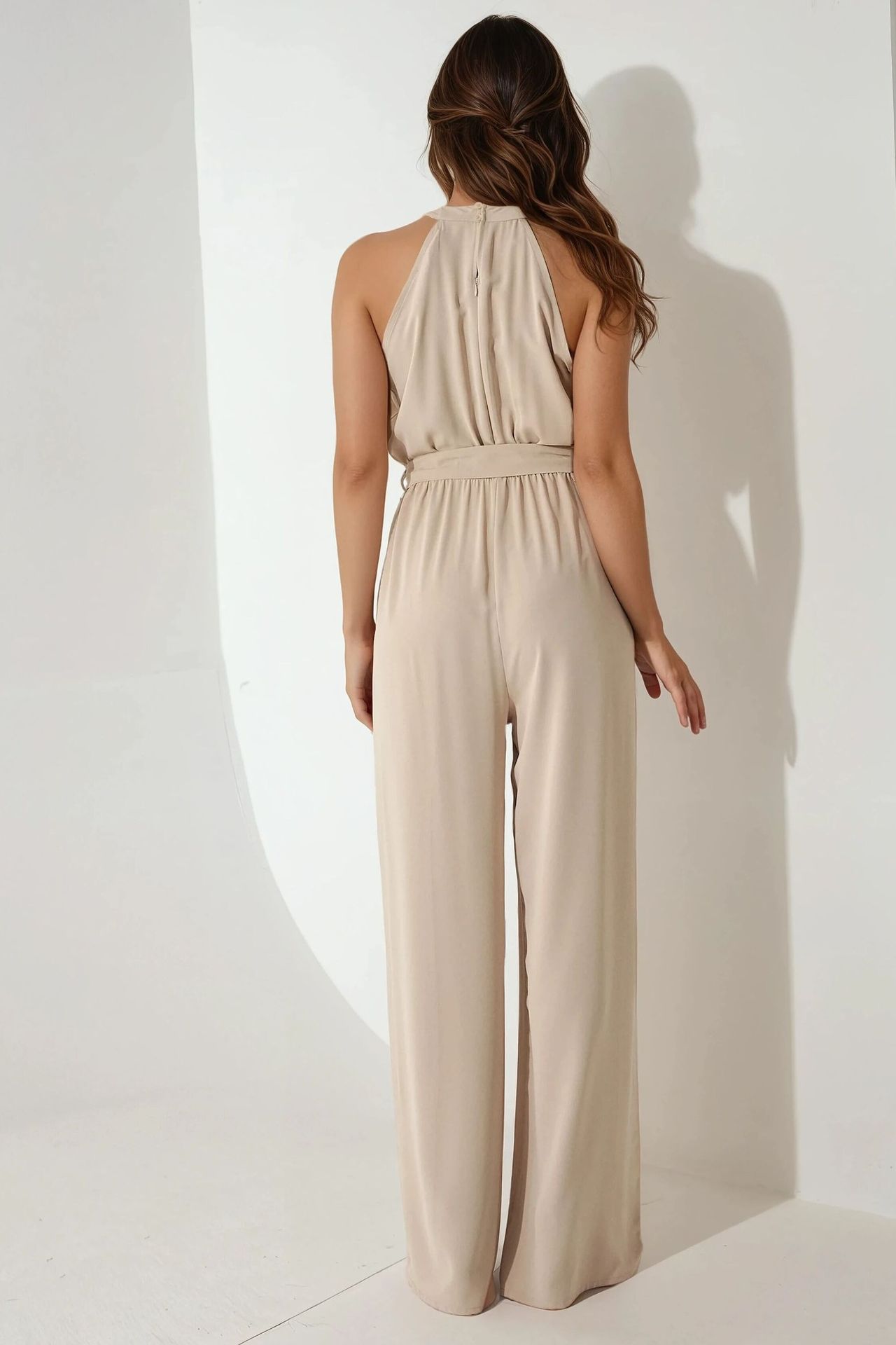 Wide Leg Halter Neck Jumpsuit