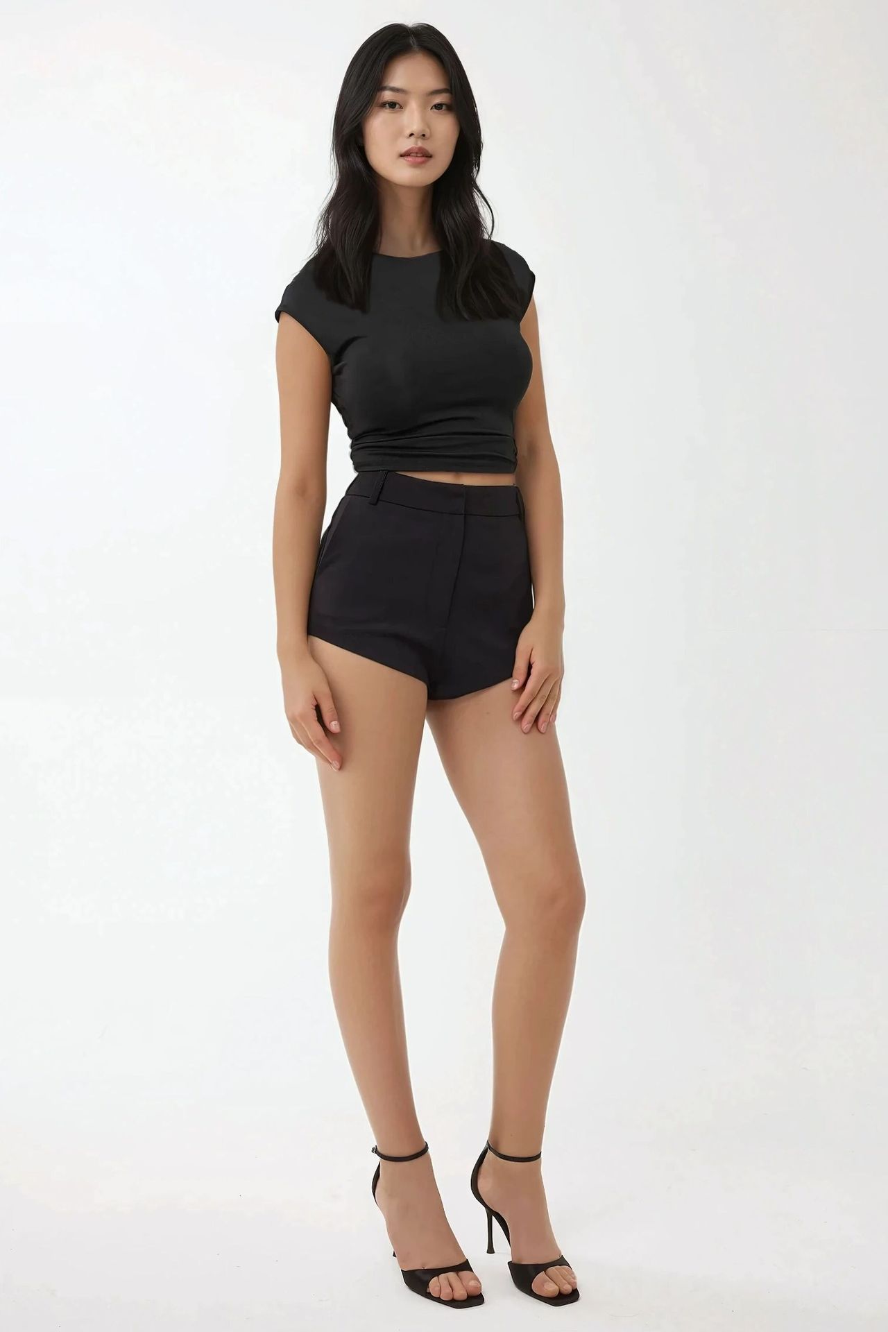 High Waist Straight Leg Shorts