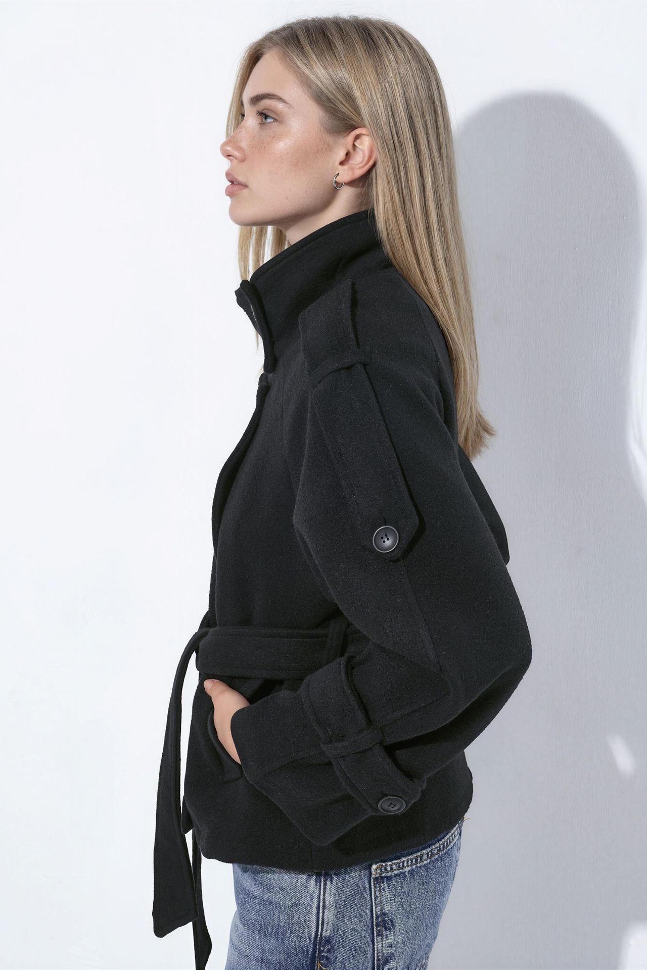 Stand Collar Trench Jacket 2