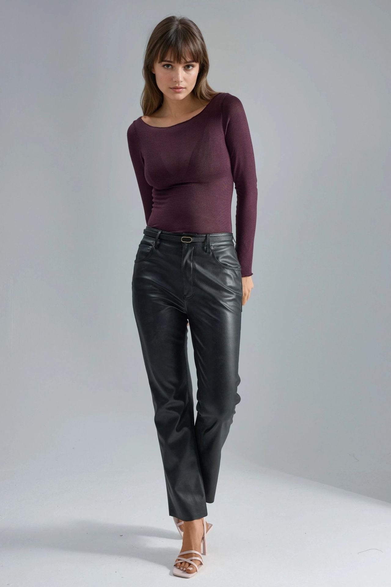 Boat Neck Cashmere Blend Ultra Lightweight Blouse 4