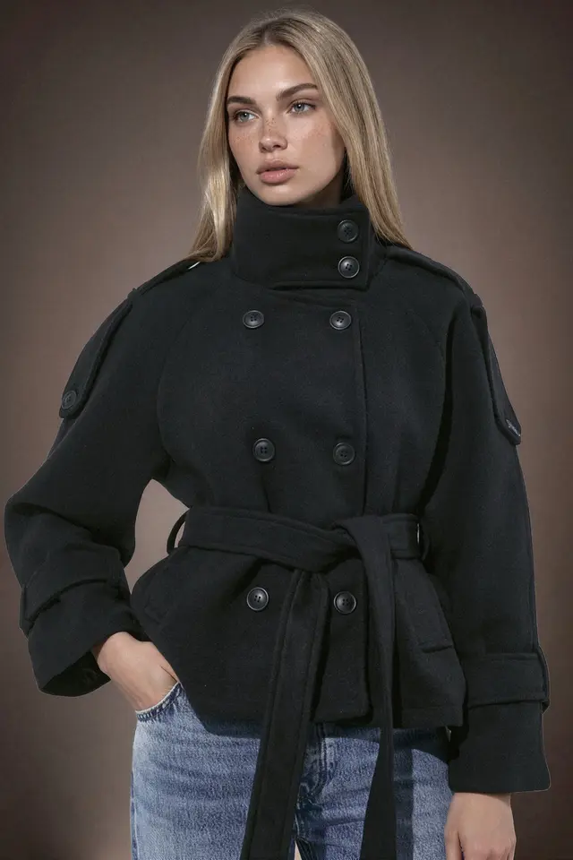 Stand Collar Trench Jacket