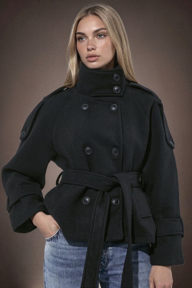 Stand Collar Trench Jacket