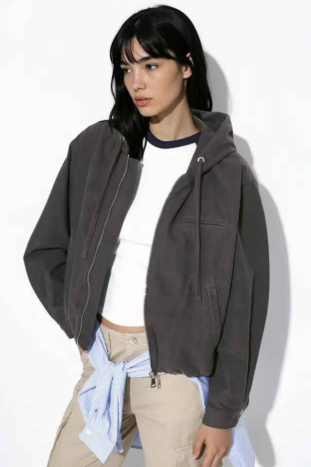 Zip-Up Hooded Jacket