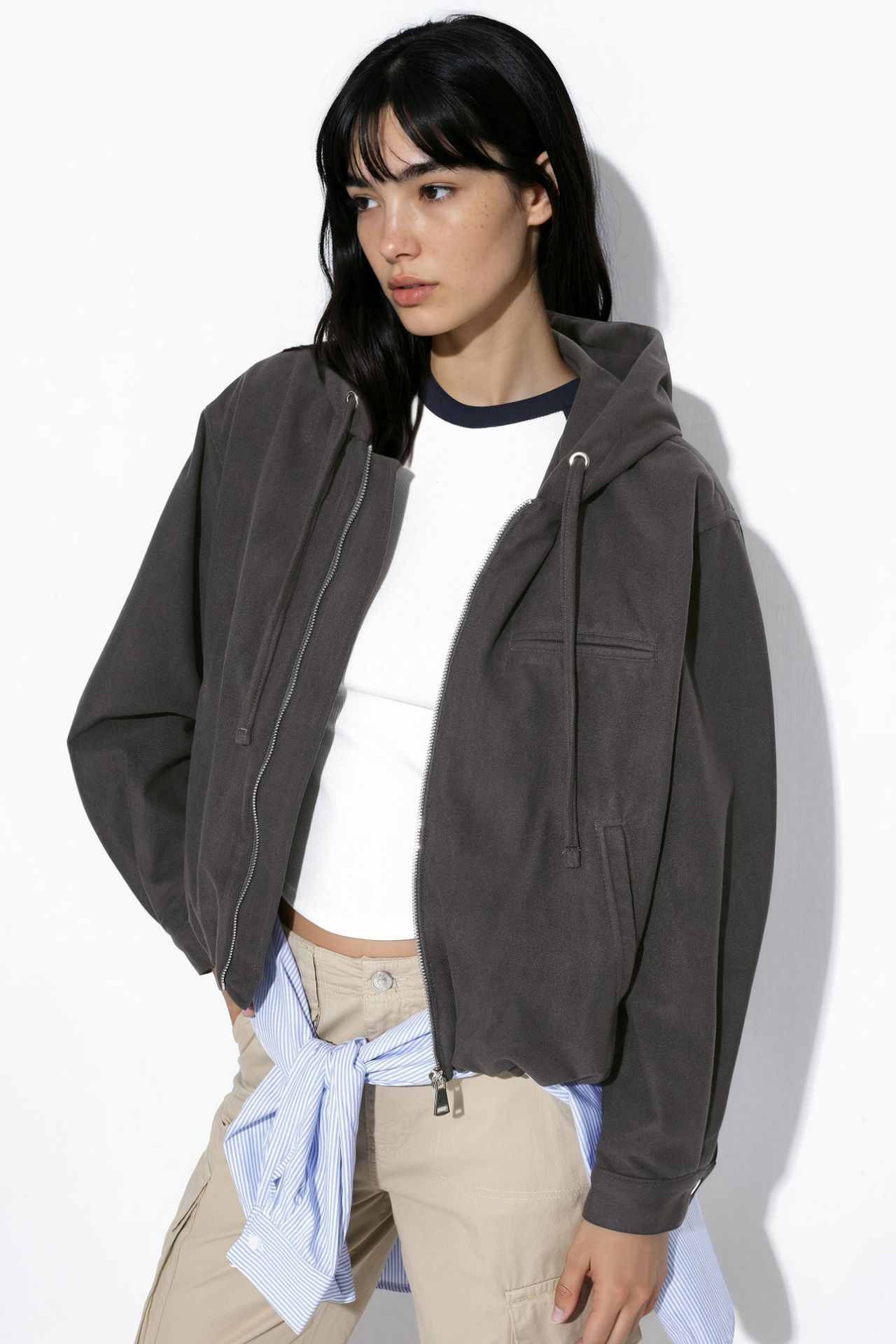 Zip-Up Hooded Jacket 1