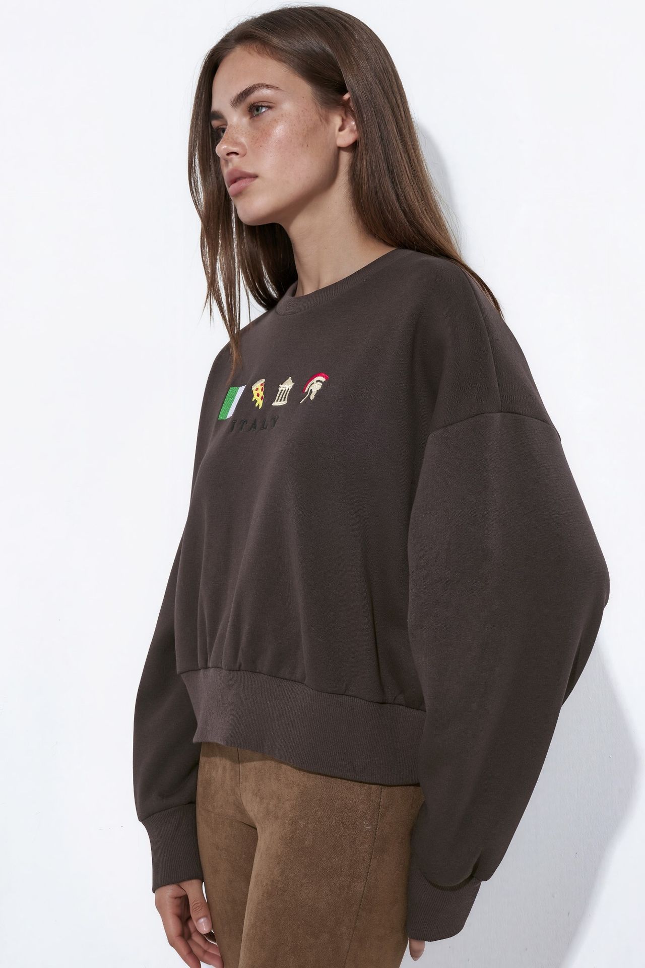 Embroidered Relaxed Fit Sweatshirt 4