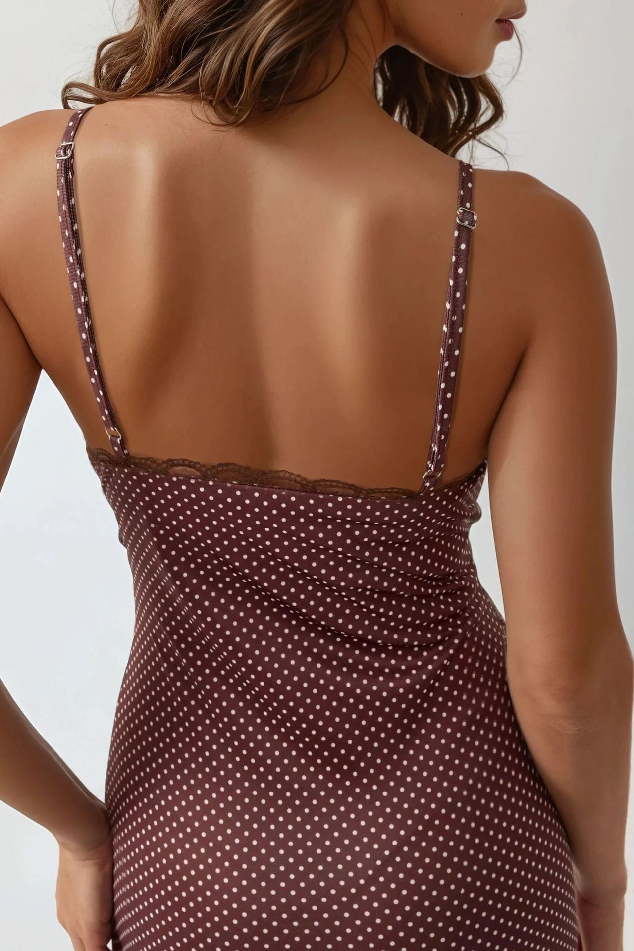 Square Collar Printed Maxi Dress with Lace Detail