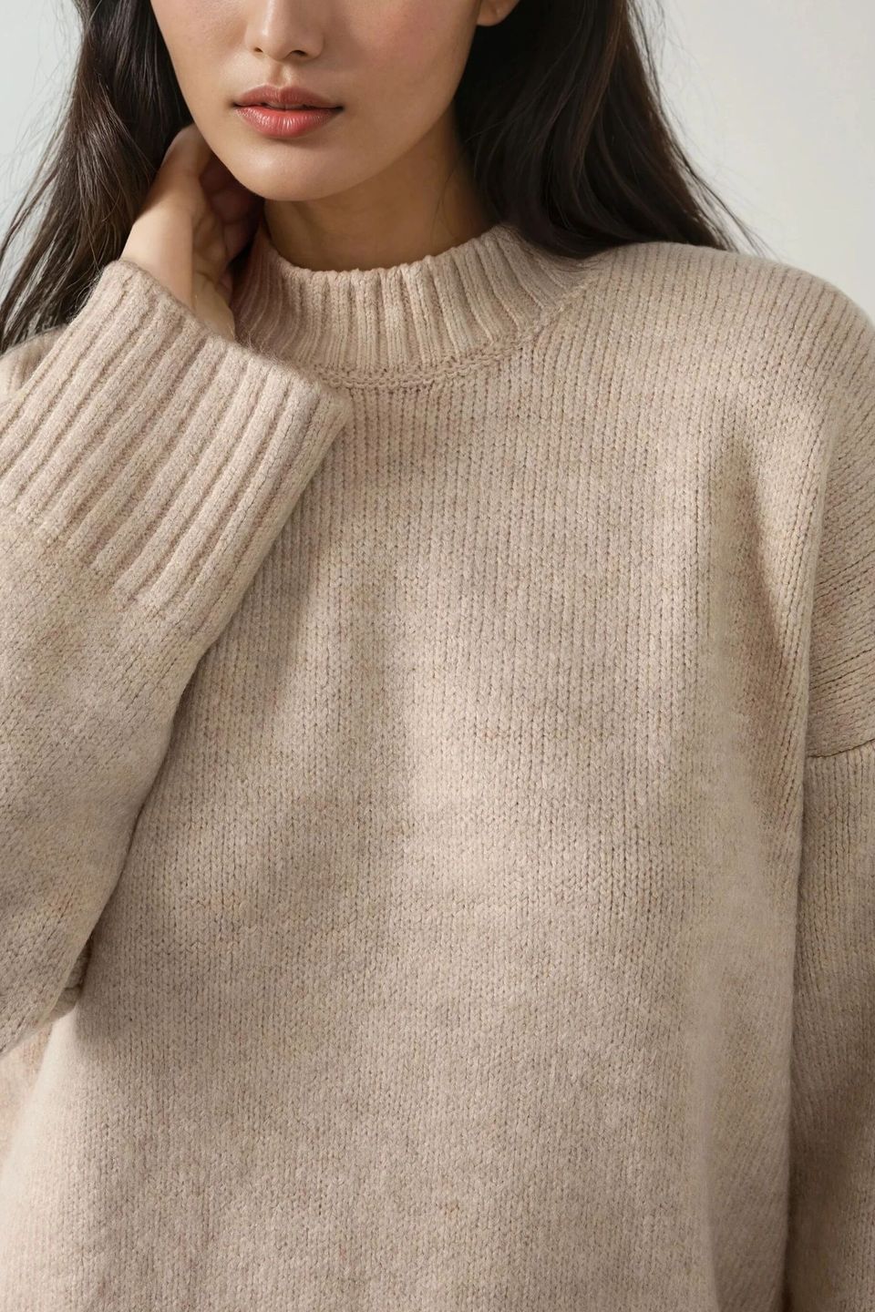 Thick Knit Crew Neck Sweater