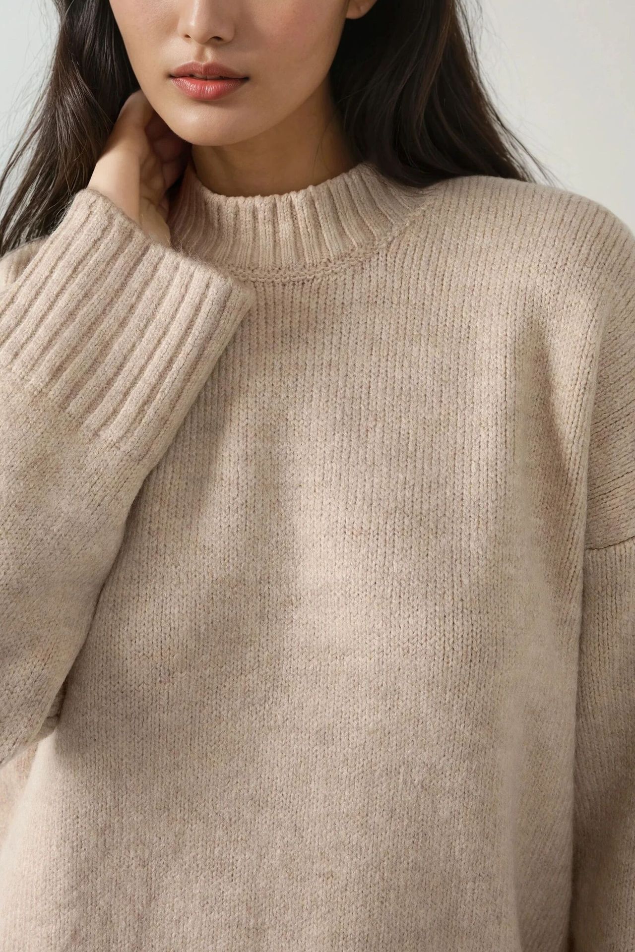 Thick Knit Crew Neck Sweater
