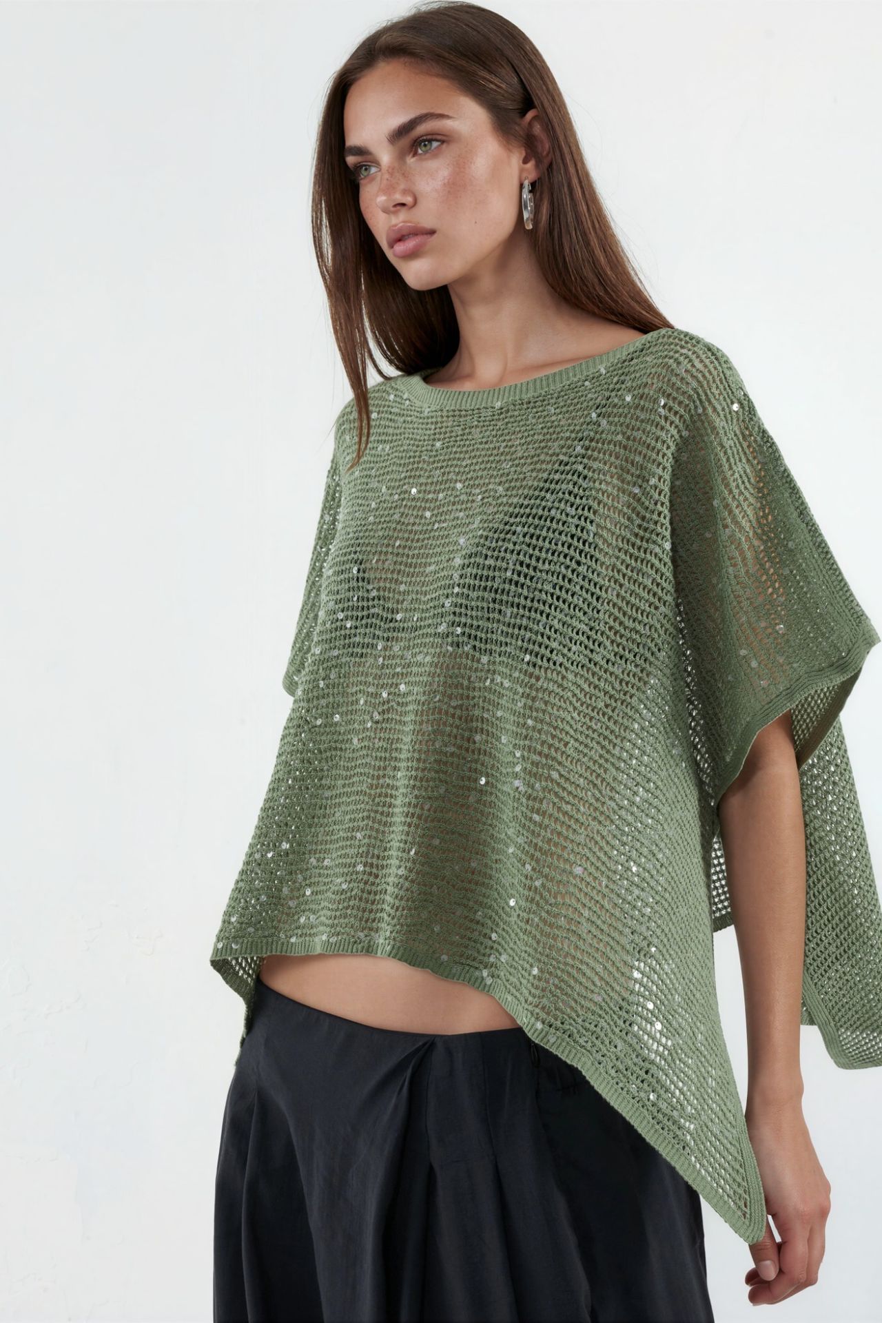 Sequin Embellished Knit Sweater 2