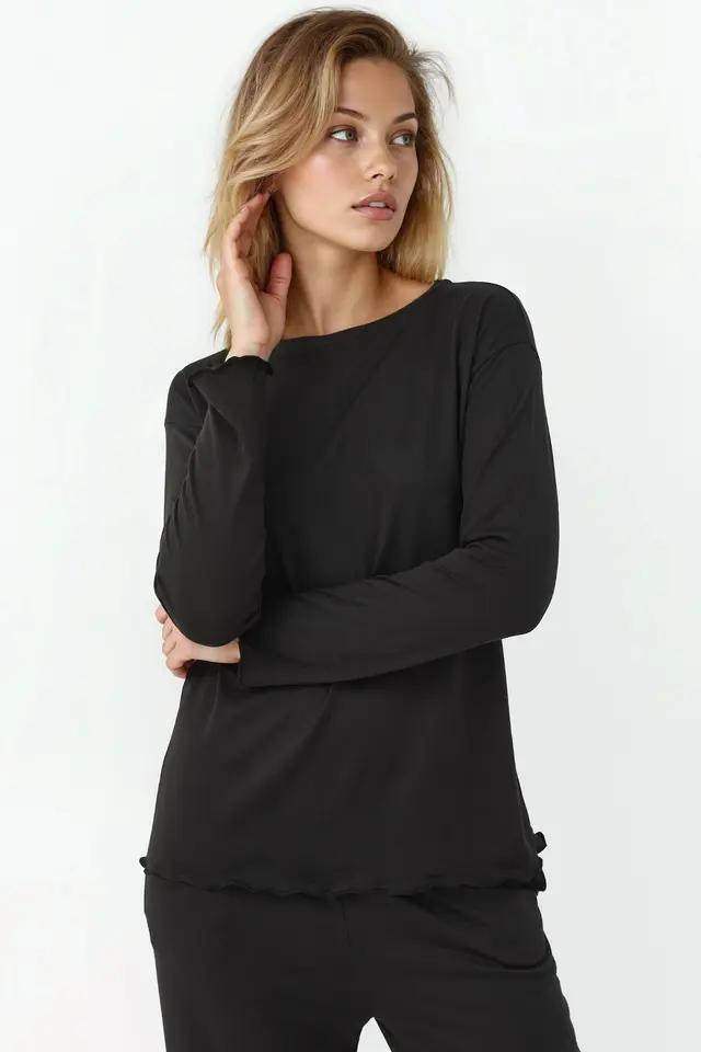 Cozy Relaxed Fit Long Sleeve Pijama Set