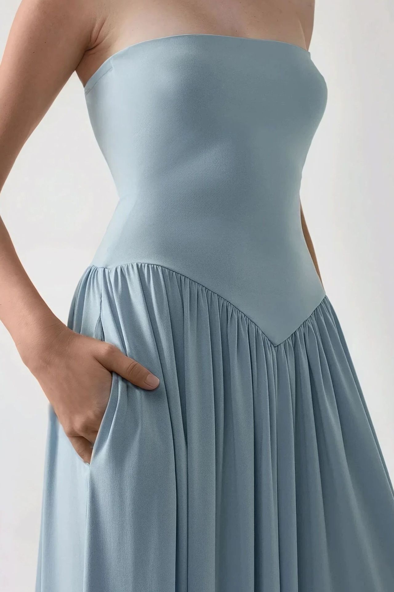 Sofie Strapless Fitted Maxi Dress