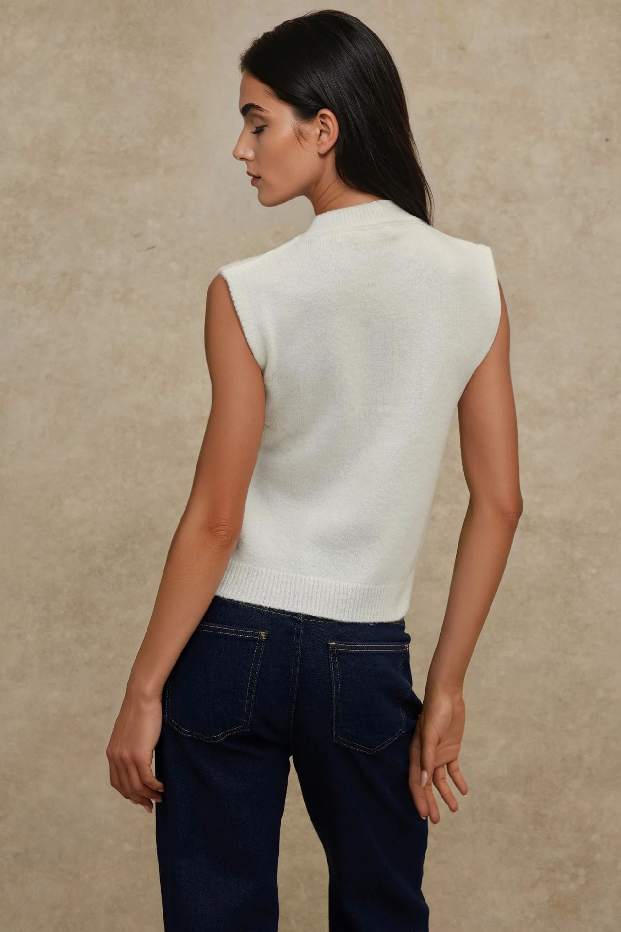 Crew Neck Soft Touch Sweater Vest 6