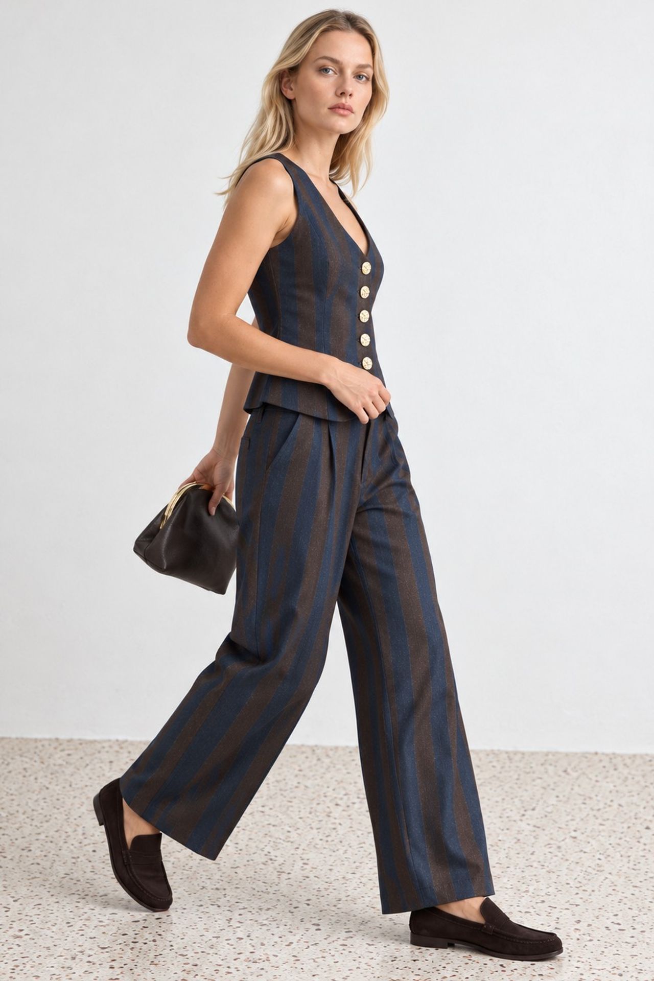 Striped Woven Vest 3