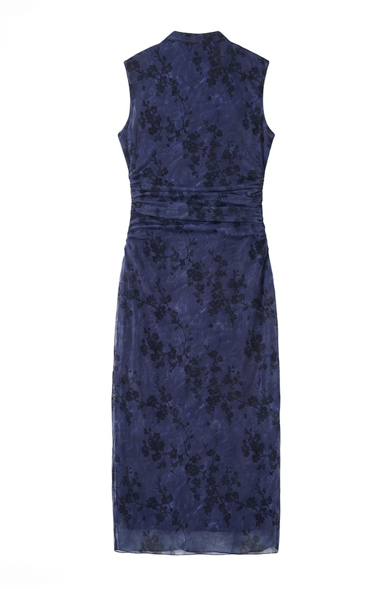 Floral Qipao Neck Midi Dress 7