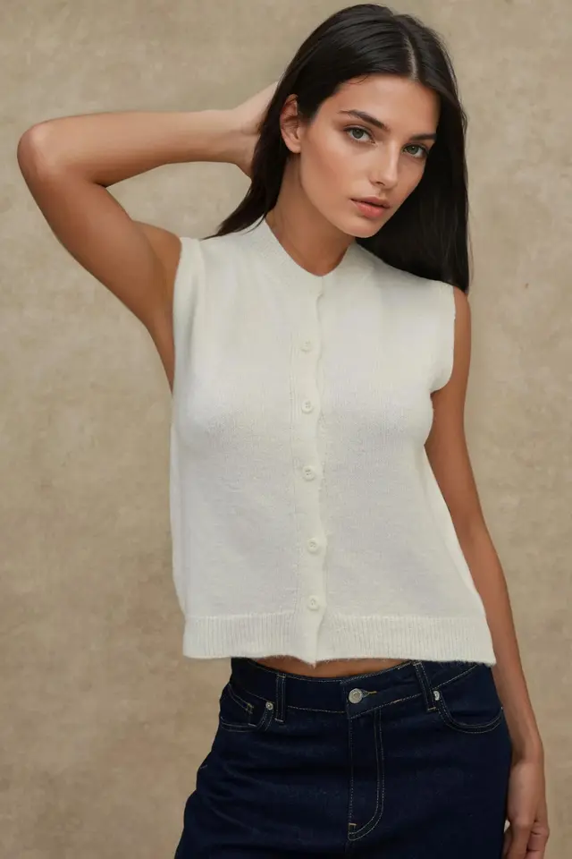 Crew Neck Soft Touch Sweater Vest