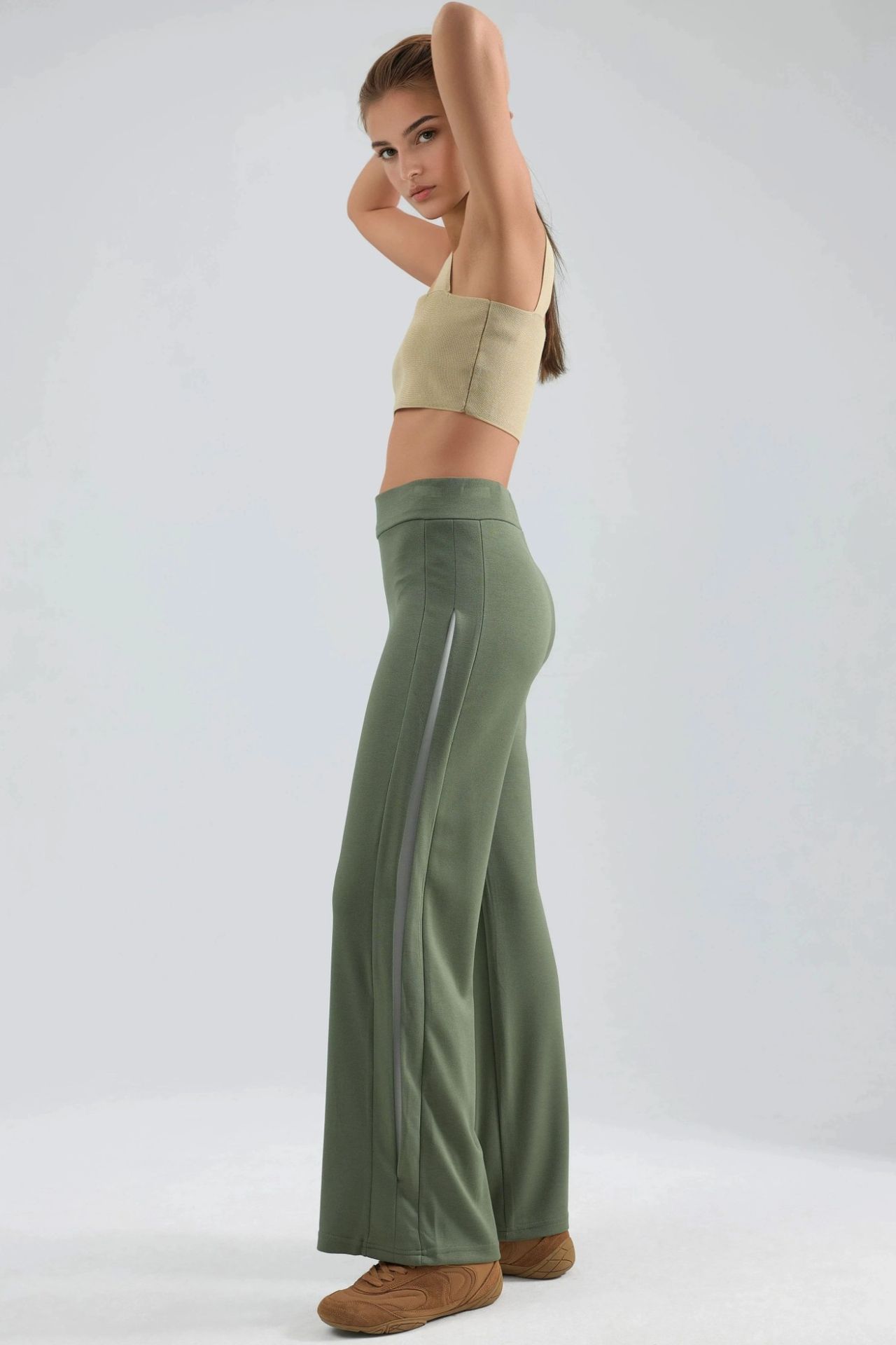 Modal Touch Stripe Detail Pants Bersan Collection 3
