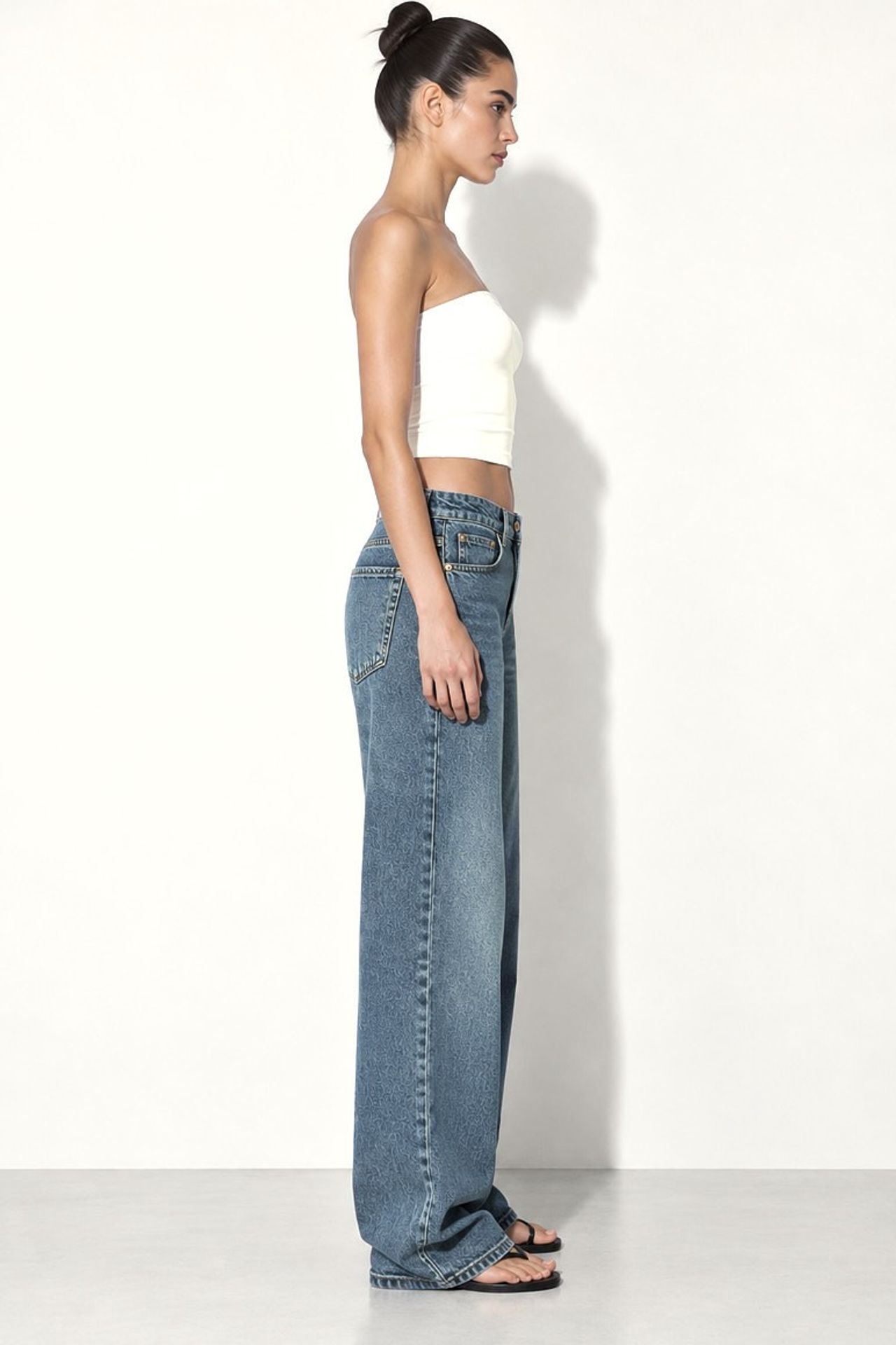 H92 Straight Wide Leg Denim Jeans 3