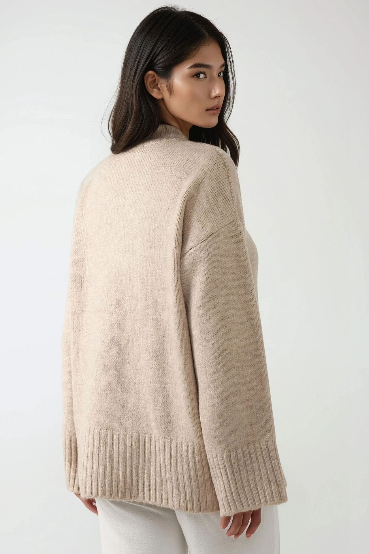 Thick Knit Crew Neck Sweater