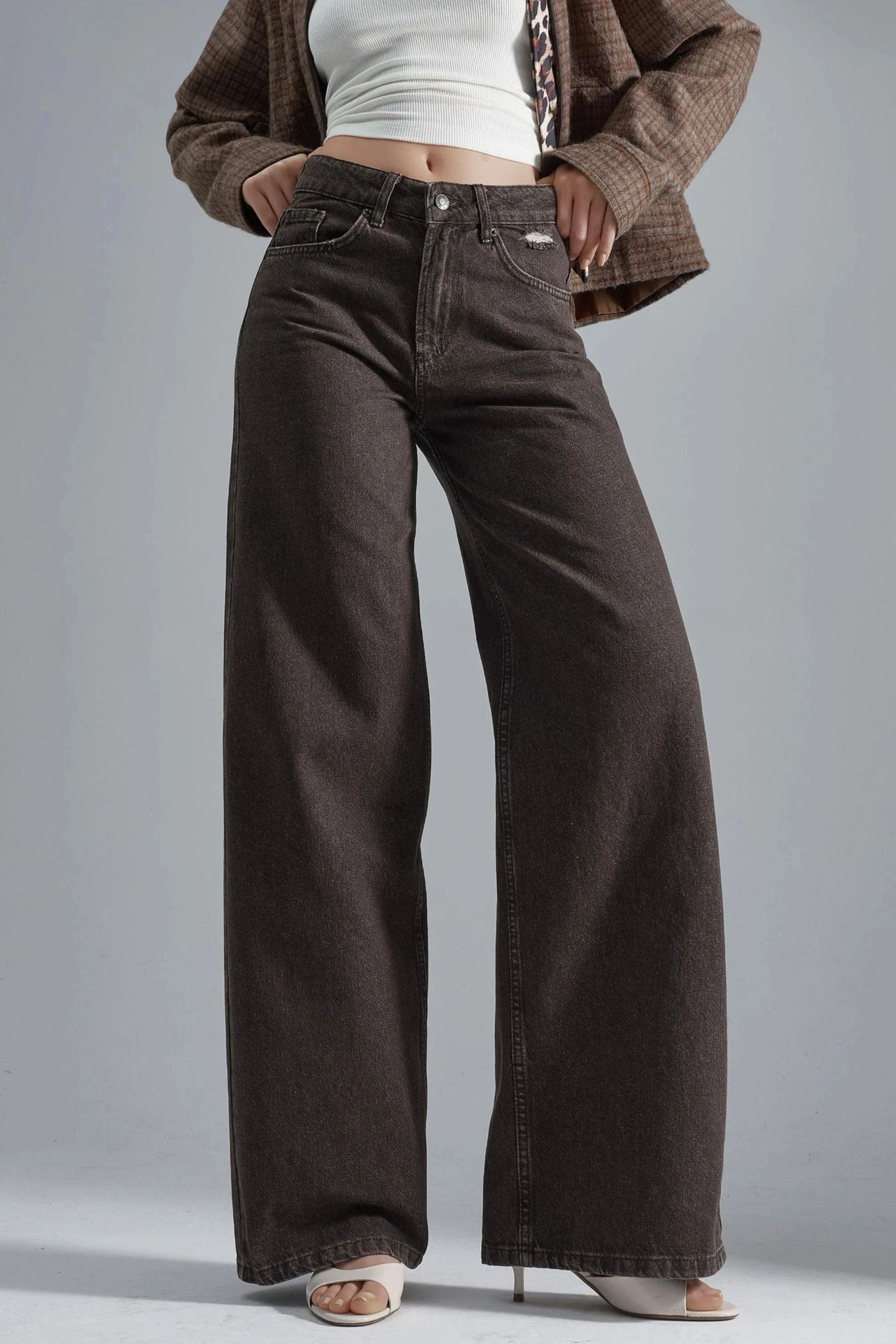 90's High Waist Wide Leg Denim Jeans 1