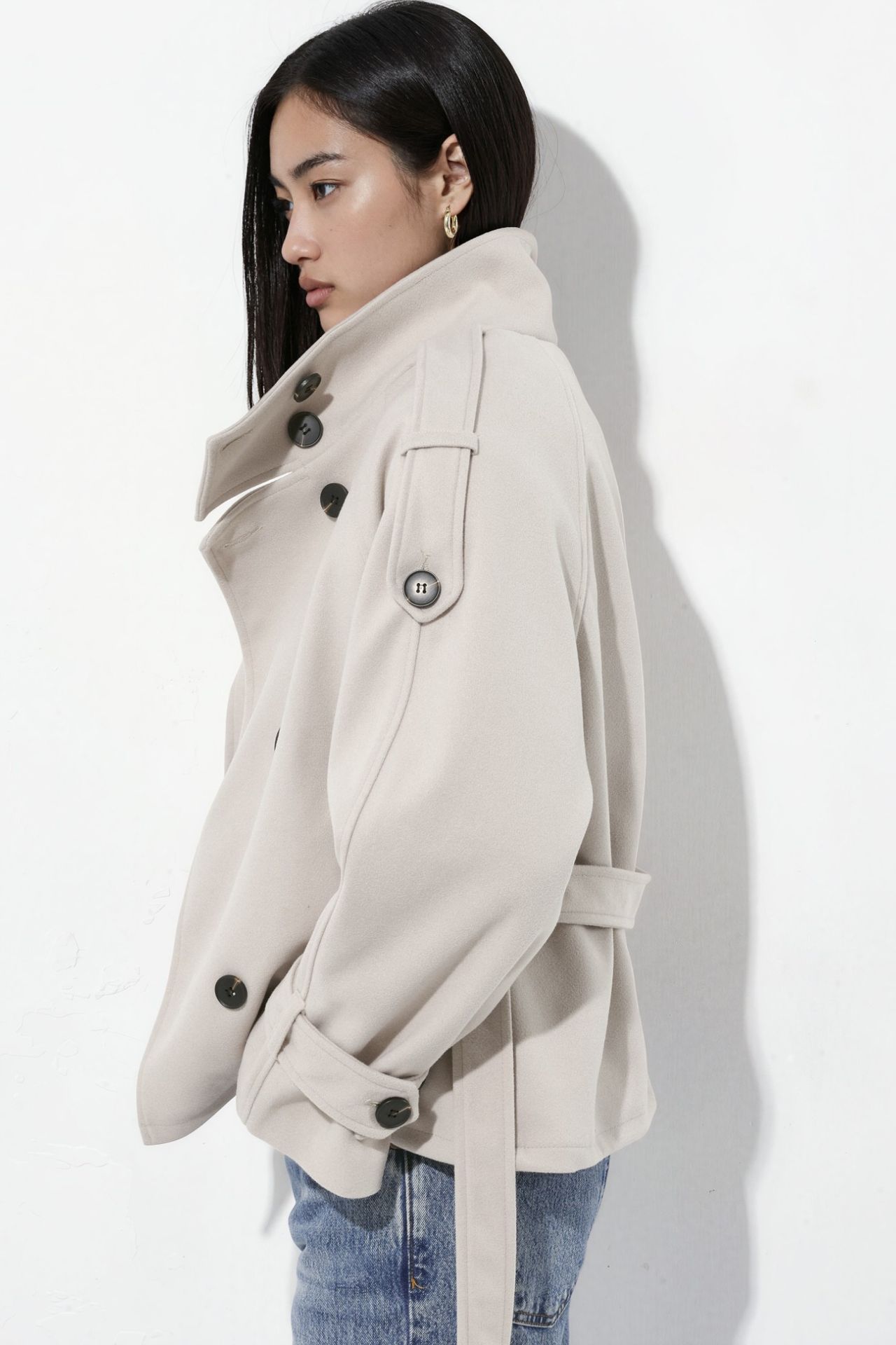 Stand Collar Trench Jacket 3