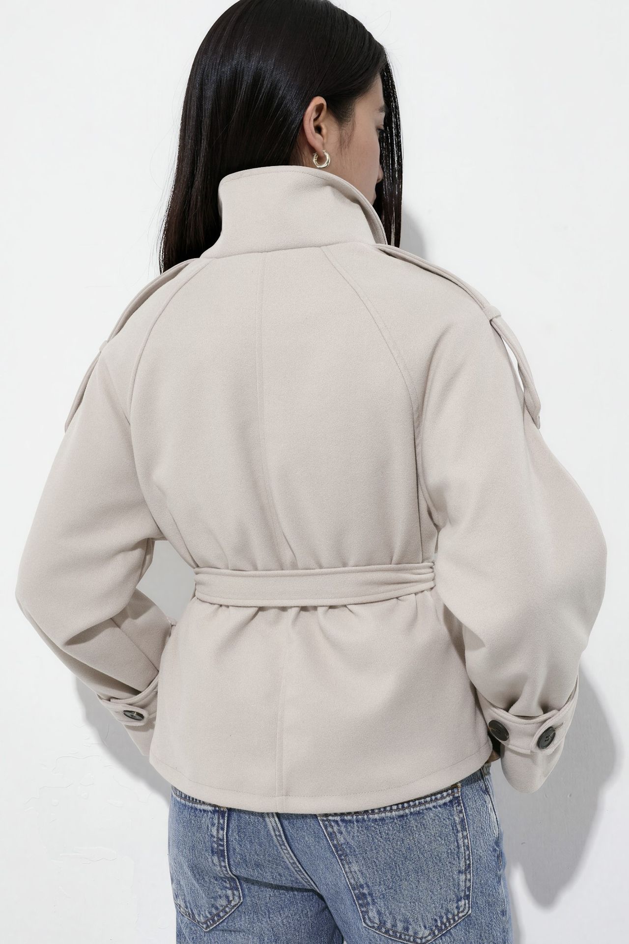 Stand Collar Trench Jacket 4