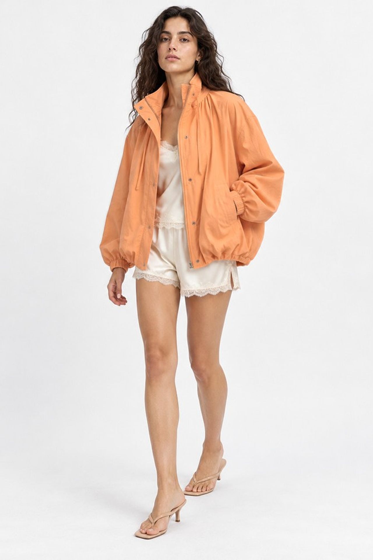 Oversized Stand Collar Bomber Jacket 4
