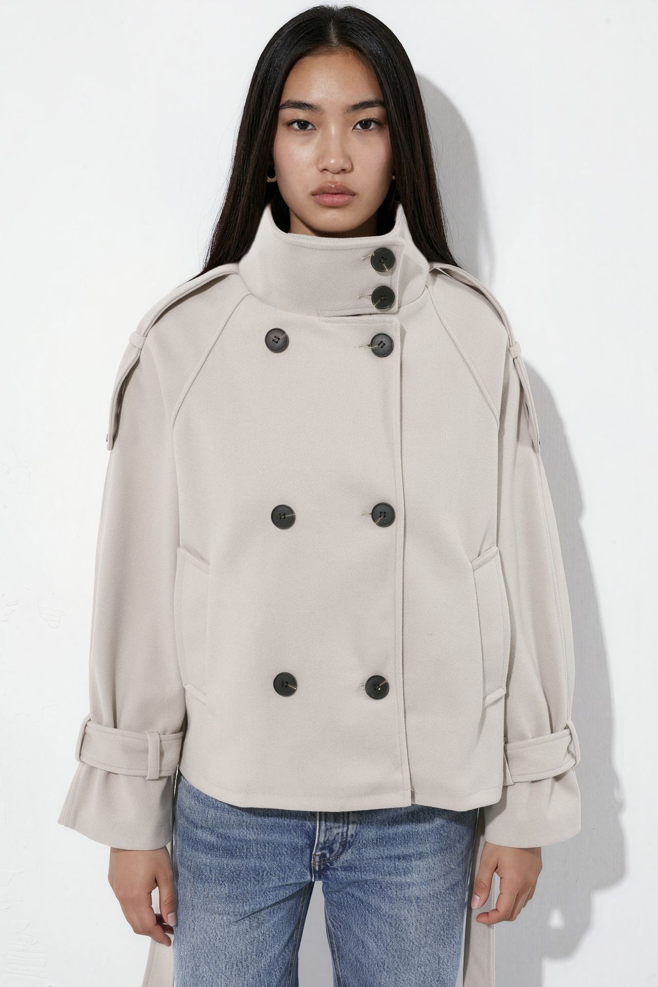 Stand Collar Trench Jacket 8
