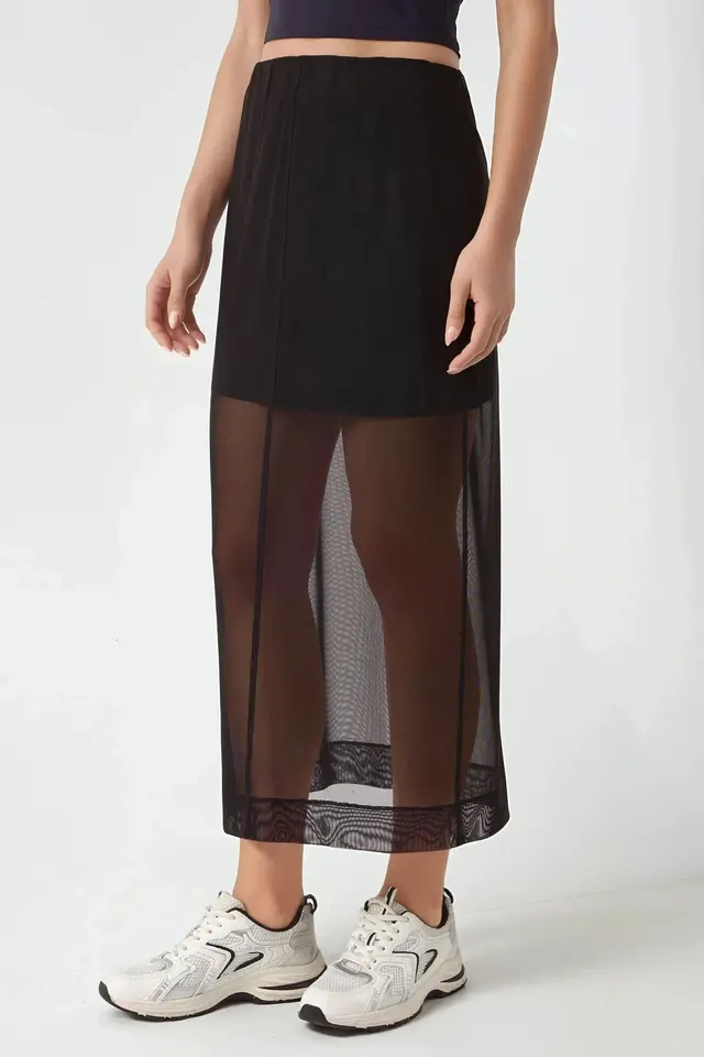 High Waist Lace Midi Skirt Pika Collection