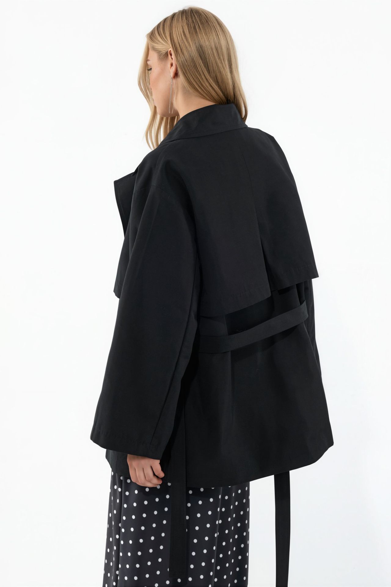 Double-Breasted Belted Trench Coat 3