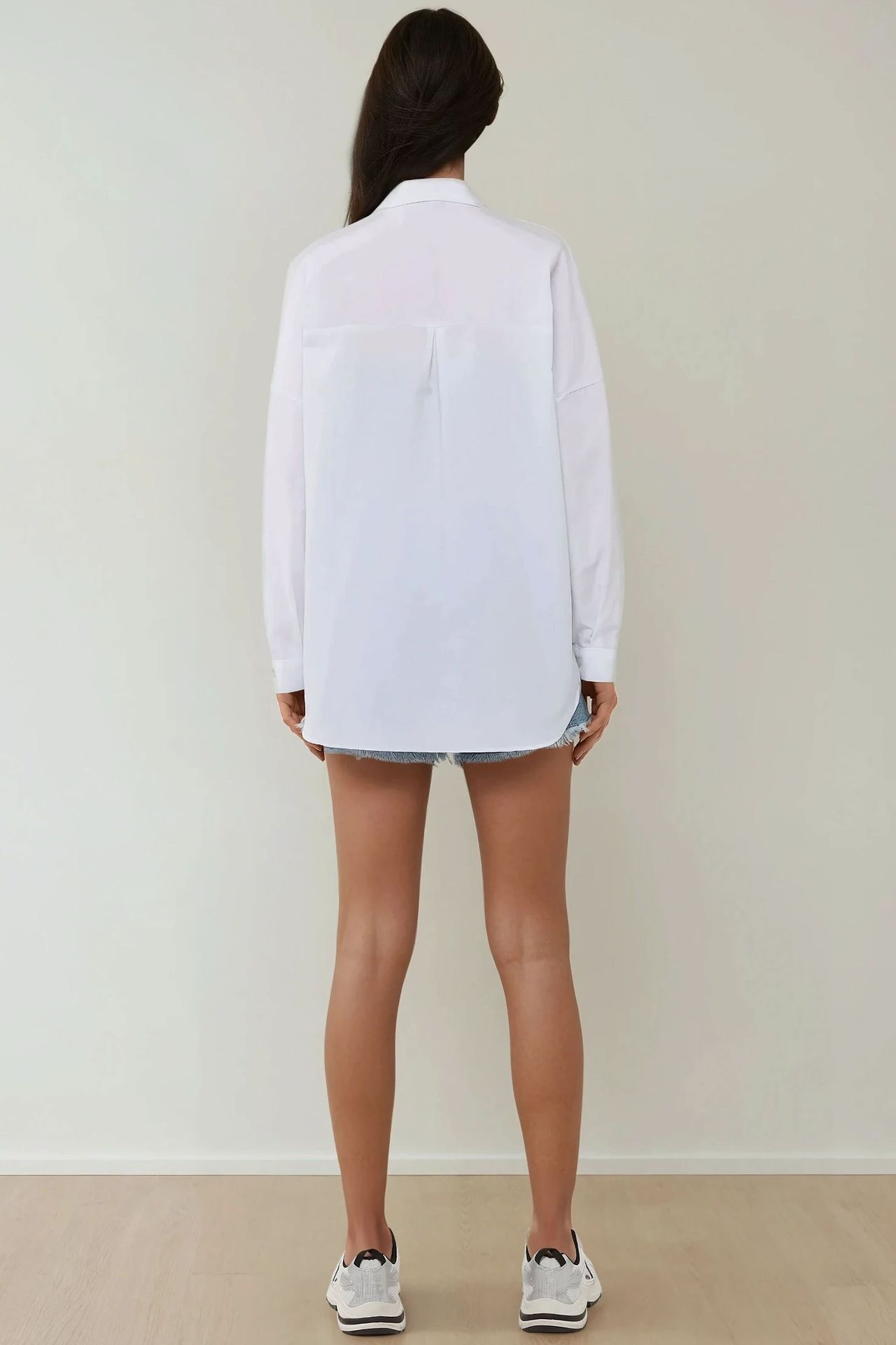 Relaxed Fit Long Sleeve Linen Blend Shirt