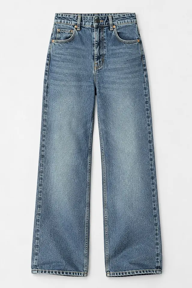 H92 Straight Wide Leg Denim Jeans