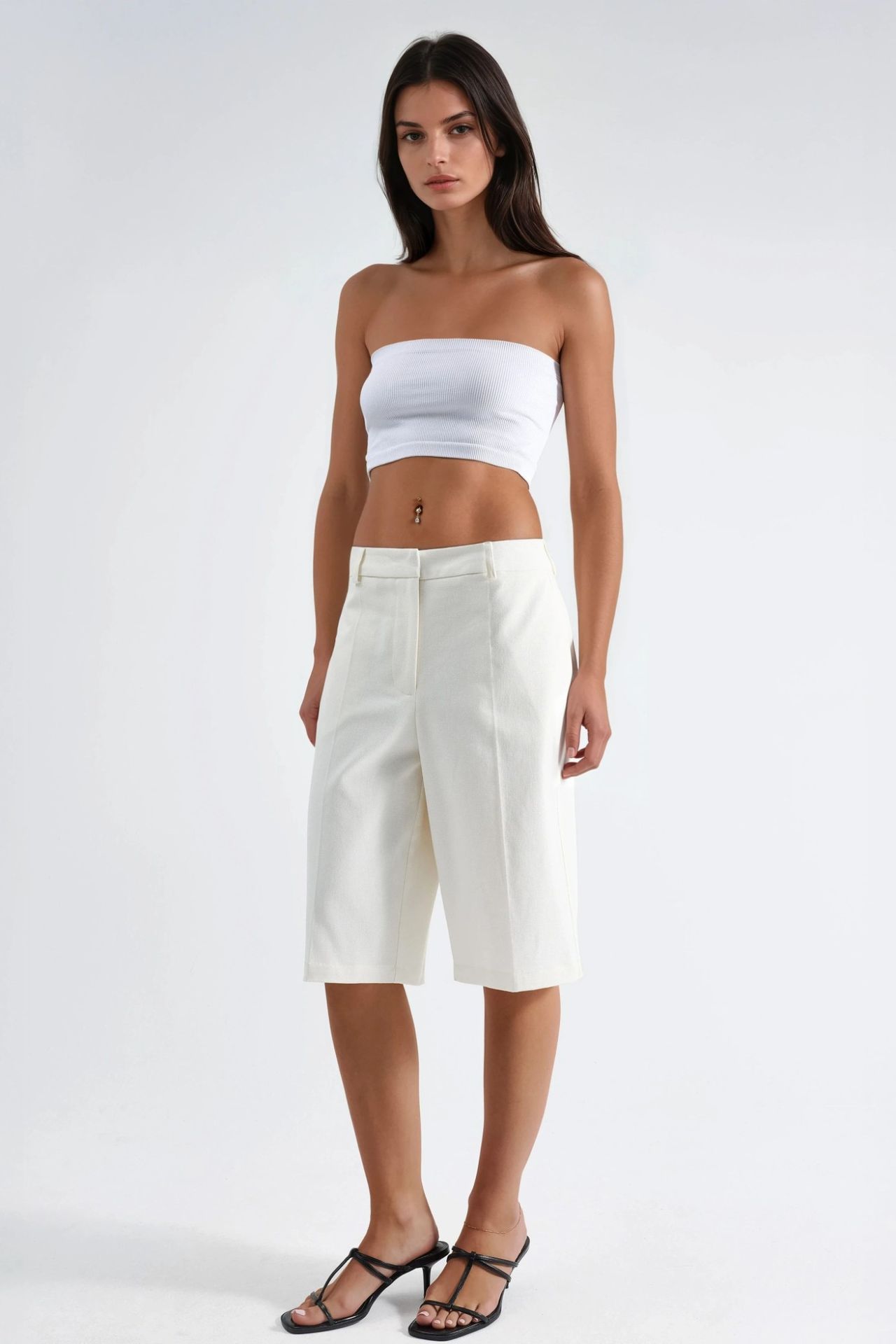 Straight Fit Bermuda Shorts (w/out Belt) 6