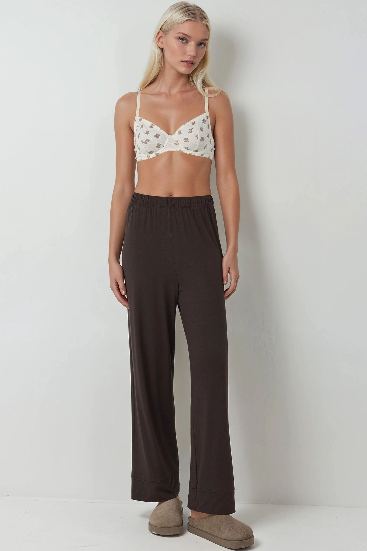 Button-Up Long Sleeve Pajama Set with Shirt Collar 6